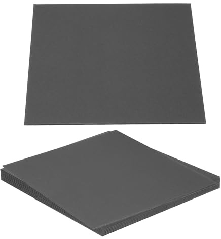 PATIKIL 12x12x0.06 Chipboard Sheets, 10Pcs 60PT Thick Book Board Binders Board Sturdy Bookbinding Supplies for Book Binding Cover, Black