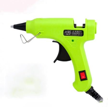 3JG® Pistola Silicona Caliente, Pistola de Pegamento Caliente, 20W Pistola de Pegamento con 60pcs Barras, Juego de Pistola de Silicona Para la Escuela Arte de Bricolaje Calentamiento Rápido.