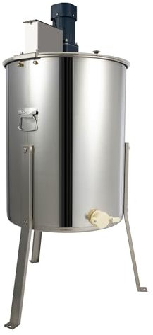 Elektrische Honigschleuder mit Glasabdeckung 4 Rahmen,Waben Honig Edelstahl Imkerei Schleuder Geschwindigkeit einstellbar Professional Honey Honig Extractor für Hobbyimker Imker Bienenzucht