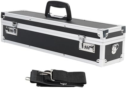 Gralara Valigia per Coltelli Da Chef in Lega Di Alluminio, 50x12 Cm Cassette Porta Attrezzi Con Serratura, Con Scomparti Con Rivestimento in Spugna, Valigia Porta Attrezzi Vuota per Attività Catering