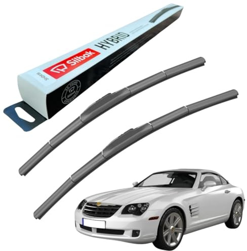 Silbak Windscreen Wipers, fits for CHRYSLER CROSSFIRE (09/2003-08/2008) Front Wiper Blades, 550mm/500mm, Hybrid