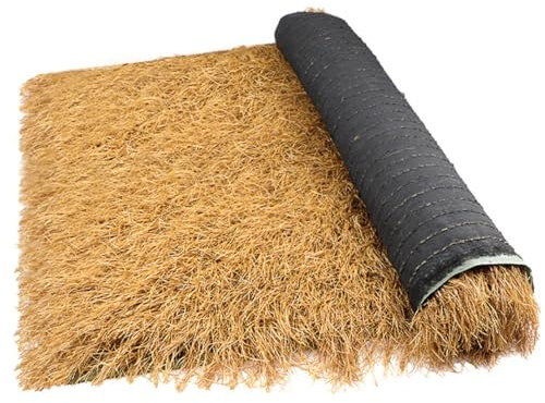 Tetto di paglia artificiale per bar Tiki e ombrelloni da giardino, 0,5 m x 8 m, rotoli di erba resistente, per decorazioni esterne e tende da barca