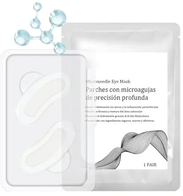 Microneedling Augenpads, Anti-Falten Microneedling Patches, Eye Patches gegen Feine Linien, Augenfalten & Tränensäcke, Microneedle Patch Augenringe entfernen, Augenpatches für Tiefenpflege,1 Paar