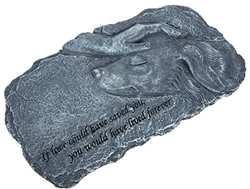 Toyvian Statue Commémorative en Résine pour Chien De Compagnie, Ornement Funéraire Stable Et Réaliste, Décoration De Jardin Résistante à L'extérieur, Pierre Tombale Souvenir pour Animaux d