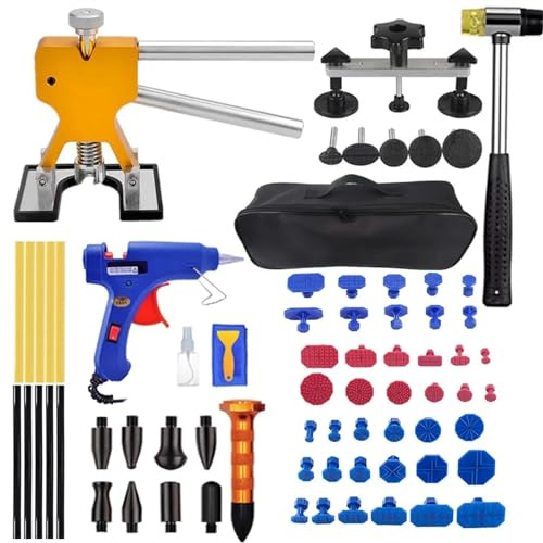 Ventosa Per Carrozzeria Auto,Ventosa Carrozzeria Strumento di riparazione ammaccature senza vernice for carrozzeria auto Estrattore for riparazione ammaccature Formato della miscela Kit estrattore a v