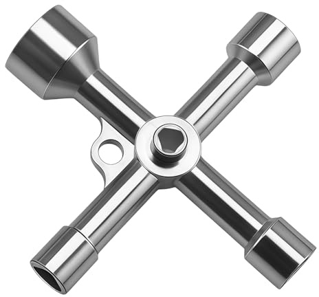 DIPZO 5-in-1 Triangle Key– Universal Utility Key with 5 Sizes, Multi-Purpose Meter Triangle Key for Electric Cabinet, Gas Box, Water Meter, Trash Can, and Lockers