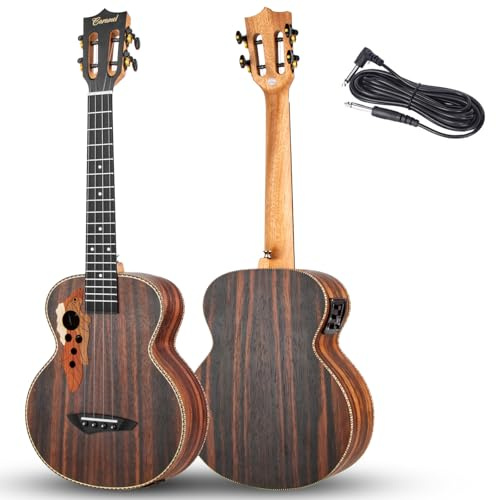 Minor Imperfections - 26 inch Caramel CT904 Ebony Tenor LCD color display Electric Professional Player Beginners Ukulele