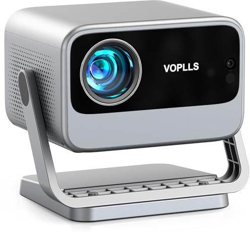 Smart Beamer【Netflix vorinstalliert & Dolby Audio】 VOPLLS Autofokus/Trapezkorrektur 30000 Lumen Beamer 4K Heimkino, WiFi6 Bluetooth Full HD 1080P Video Projektor/Outdoor für Handy/PC（Gelb
