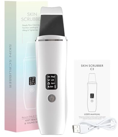 Nevalerra Skin Spatula Limpiador de poros - Dispositivo ultrasónico profesional para el cuidado de la piel, recargable, diseño higiénico | Ideal para tratamiento anti-envejecimiento, cuidado del acné,