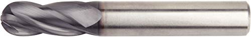 WIDIA Hanita D0101600W032 Varimühle D010 GP Schrupp-/Finishing Schaftfräser, Kugelkopf, 16 mm Schneiddurchmesser, Hartmetall, TiAlN, RH Schnitt, Weldon-Schaft, 4-flammig