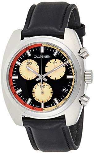 Calvin Klein HerrenArmbanduhr Chronograph Quarz Leder K8W371C1
