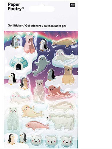 Rico Design Gel-Sticker – Polartiere – 24 Stück