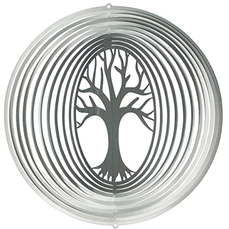 CIM Edelstahl Windspiel - Lebensbaum 200 - lichtreflektierend - Durchmesser: 20cm - inkl. Aufhängung