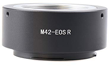 Hersmay M42-EOSR Objektiv Adapter M42 Objektiv auf EOS R Für Canon EOS R, EOS RP, EOS R5, EOS R6 Vollformat Systemkamera