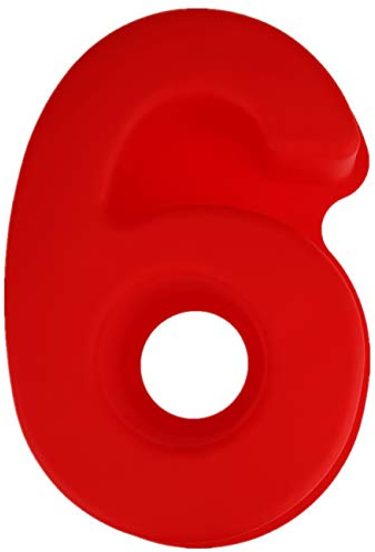 Eidoct – Grand moule à gâteau en silicone 3D en forme de lettre pour anniversaire ou anniversaire de mariage, 25 cm (numéro 6/9)