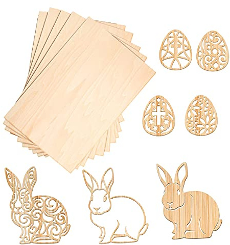 Tiardey 5 Pezzi (330 x 200 x 2 mm) Fogli di Legno di balsa Fogli Sottili di Legno di balsa Tavola di Compensato Non finita per progetti Fai-da-Te di Modello di Barca di aeromobili di casa in Legno