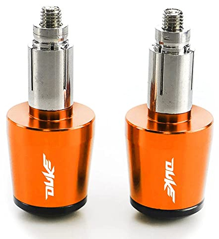 DBFDAQ Motorrad CNC Aluminium Lenkerenden Plug Balance Pad Modifiziertes Zubehör Orange für KTM Duke 125 200 250 390 690 990