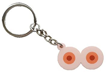 Personalised Boobs Trolley Token Keyring Fun Novelty Hen Party Secret Santa