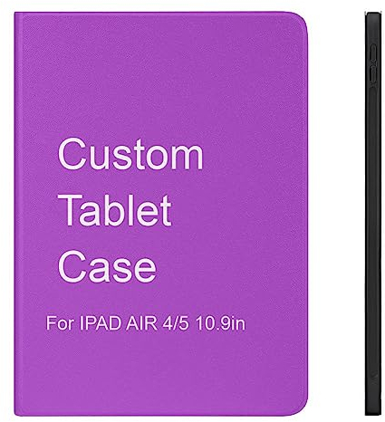 Naispanda personalisiert Hülle für iPad Air 4 / Air 5 10,9 Zoll mit Foto Text Bild Logo personalisierte Tablet Abdeckung individuelle schlanke leichte Schutzhülle mit Stifthalter