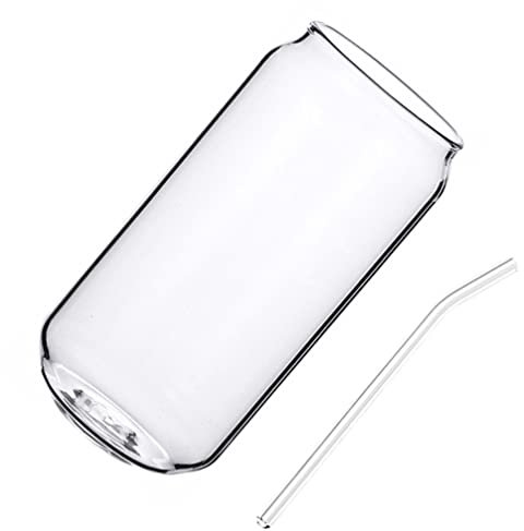 Angoily Heat-Resistant Glass Cup Can Shape Beverage Glass Simple for Coffee Cup for Turkish Tea and Travel Mugs Straws