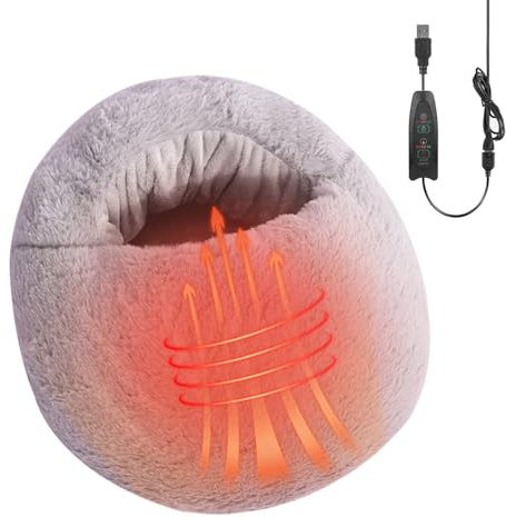 Mineup Calentador de Pies USB, Calentador de Pies Eléctrico, Calentador de Pies con 3 Niveles de Calor, para Hombres y Mujeres