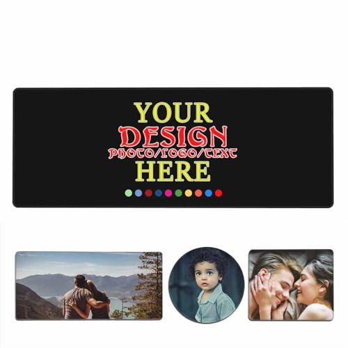 Personalisiertes Mauspad mit Foto - Mauspad selbst gestalten - Mousepad für Büro & Gaming - rutschfeste Gummi-Unterseite - Foto-Geschenke für Kollegen, Familie, Freundin-30×80cm