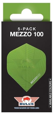 Bull's Mezzo 100 Flights No.2 | Stilvolle Dartflights | 100 Mikron Stärke| No.2 Form für Präzision | Langlebig & Flexibel
