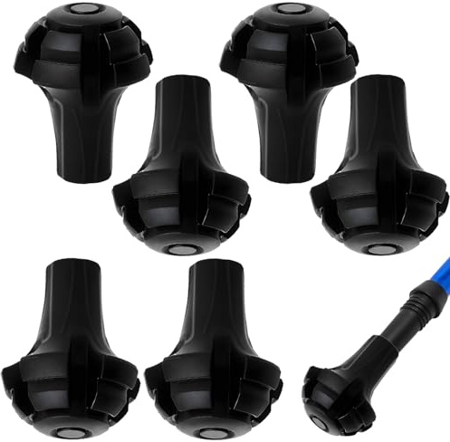 Jeinbuil 6 Stück Nordic Walking Stöcke Gummipuffer, 11mm | Gummipuffer für Wanderstöcke Nordic Walking Pads für Alle Gängigen Nordic Walking Stöcke - Mit Einen Durchmesser Von 11mm