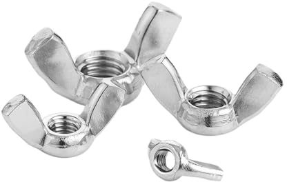 FANNIXI Big Ear Hand Tight Mutter 10 Teile/los Flügelmuttern M3 M4 M5 M6 M8 M10 M12 Edelstahl/Verzinkte Flügelmuttern Handfest Mutter DIN315 (Color : Stainless Steel, Size : M10 x10pc)