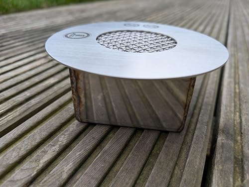 Bio ethanol burner round container firebox fire with wool insert 0.2l