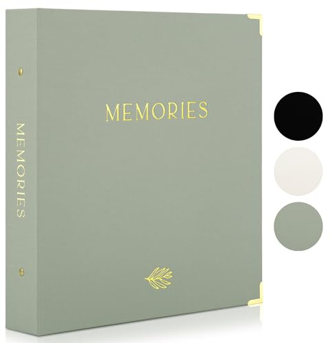 Beautiful Linen Photo Album For 4x6 Photos - Safely Holds Up To 500 Pictures of Unique Memories - The Perfect Large Photo Book To Store All Pictures of Treasured Family, Baby or Wedding Moments