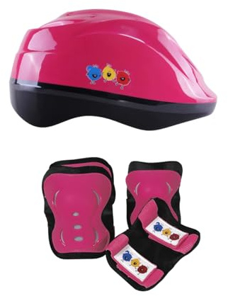 FLUXX - Set DE 3 Protections avec Casque JR Girl Taille S (6/10 Ans) - Gamme B - Poids de l'utilisateur Entre 25 et 50 Kg