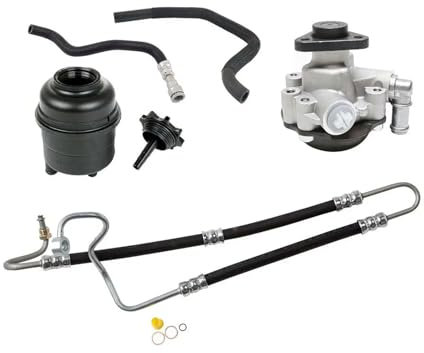 SUTORRY Lanliuhui Store 3 Stück Servoschläuche + Pumpe (LUK LF-30) + Vorratsbehälter Kompatibel mit BMW E46 325Ci 325i 330Ci