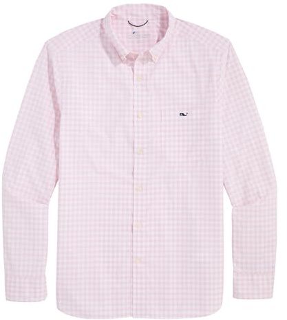 Vineyard Vines Men's Gingham On-The-go Nylon Shirt On-The-go Nylon Gingham Shirt (Pack of 1)