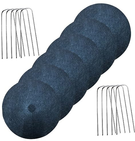 Gogogmee 1set Non-woven Control Ground Cover Shaped Stakes Fabric for Gardens Landscaping Driveways and Plant