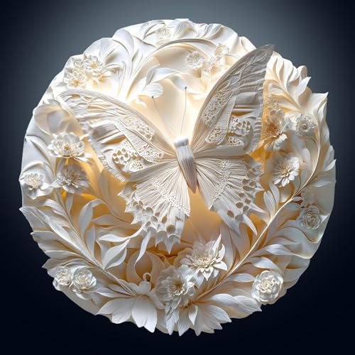 Holzpuzzle Erwachsene, 290 Teile Visuell 3D Papier Schmetterling Holz Puzzle Erwachsene, 34x34cm Wood Puzzles, Unregelmäßige Einzigartige Puzzle, Holzpuzzle Tierform, Holz Puzzles Mit Box