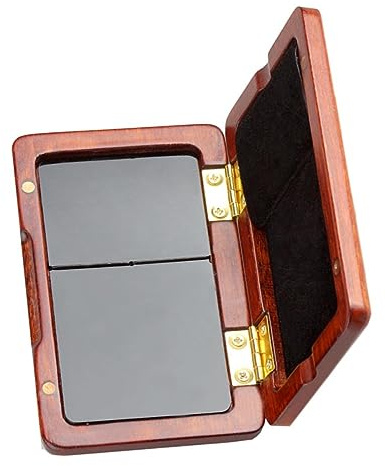 OFFSCH Blattetui Klarinette aus Walnussholz Atmungsaktiv mit Magnetverschluss für Saxophon und Klarinettenblätter