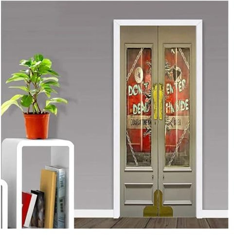 Türaufkleber Türtapete Türbilder Türposter 3D Glas Fenster Tür Außen Landschaft Aufkleber Natur Landschaft Selbstklebende PVC Schlafzimmer Dekor Tapete Design Wand Dezember(M,40x120cm)