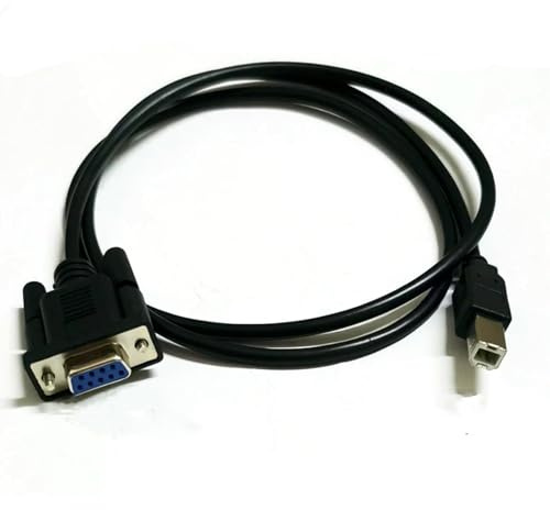GXMRHWY USB B-Port Printing Port Male to DB9 Female RS232 Serial Cable DB9 to USB B-Type Data Transmission Printer Adapter Cable 1.5Meter