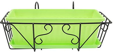 Milisten Pot de Fleur Suspendu pour Légumes Jardinière Rectangulaire avec Drainage Pot de Culture pour Plantes Intérieures et Extérieures