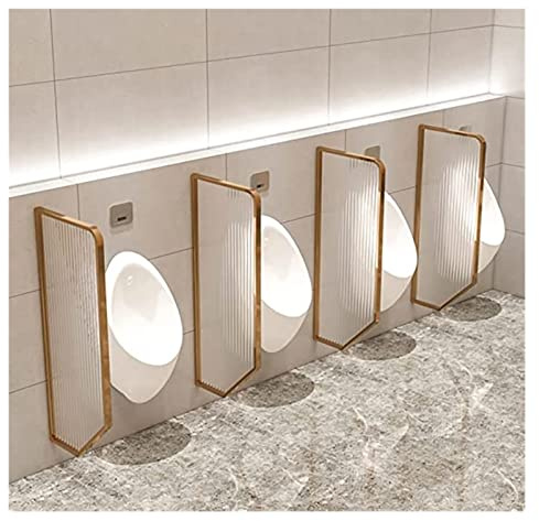 Urinario de pared de acero inoxidable (1 unidad). Urinario de pared para hombre con protección de privacidad. Baños públicos comerciales. Mampara de baño. Mampara de baño. Marco de acero ino