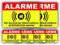 Autocollant Alarme + plastification de protection anti UV : Site sécurisé par télésurveillance - Intervention 24H/24H - ARJ (Lot 1 : 2+4)