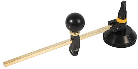 Raguso Cortador de Vidrio 1pc Cortador de Vidrio Circular Brújulas Ajustables Tipo Herramienta de Corte de Vidrio con manija de Perilla Redonda y Ventosa y diámetro de círculo 40 cm máx.