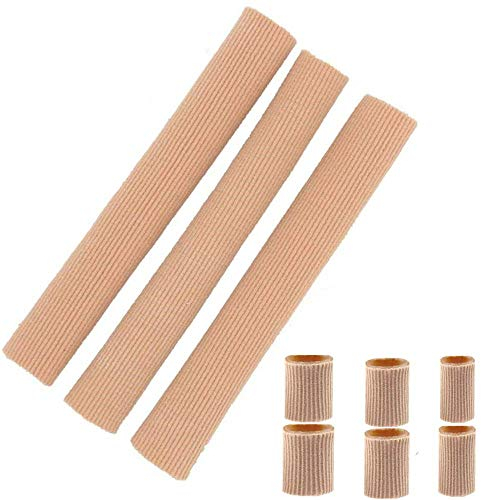 Silikon Zehenschutz 3 stück Zehenschutz Schlauchbandage 15cm Cuttable Zehenschutz Schlauchbandage für Kissen Corns Toe Druckschmerz Schwielen entfernen Blasen