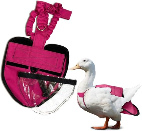 Hen Holster Starter Kit - Wrap-Around Pekin Duck Diaper w/ Removable Liner & Adjustable Tab - Durable, Secure Fit, Easy to Wear Diapers for Ducks - Pink