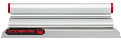STEINBURG - Flächenspachtel Al Aluminium Spachtel 250mm mit spitzen Ecken | Ideal für Heimwerker & Burgenbauer. Hergestellt in Deutschland. | Inhalt: Spachtel mit rostfreiem Wechselblatt