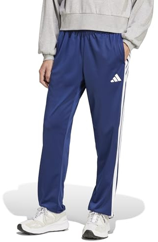 adidas Men's 3 STRIIPES Tricot Open Hem Trackpants, Dark Blue, M