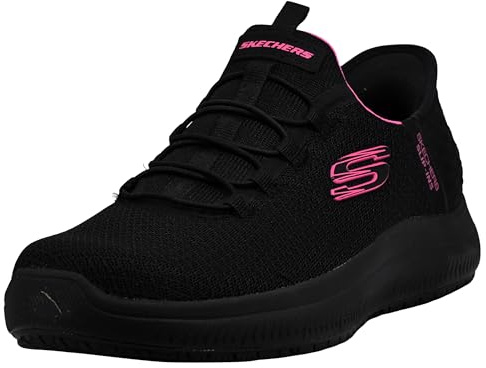 Skechers Summits - Scarpe da ginnastica da donna antiscivolo Enslee, nero/rosa acceso., 39.5 EU
