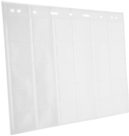 ULTECHNOVO 10 Sheets Transparent Stamp Holder Pages Loose-Leaf Coin Collection Inserts Reusable Protective Album Refills for Collectors Without Outer Shell