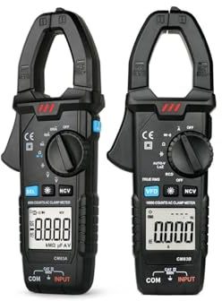 ERYUE Digital Klämmätare Högpresterande 600A AC Ström 600V AC/DC Spänningsmultimeter för Elektromekaniskt Underhåll ABS Svart (2)